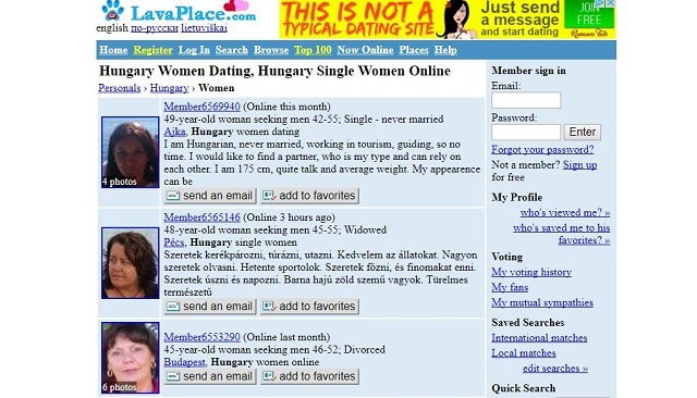 hungarian personals lava place
