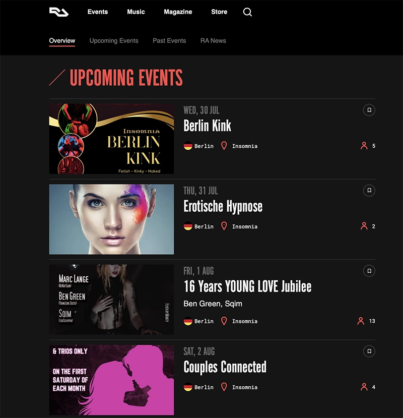 Insomnia events
