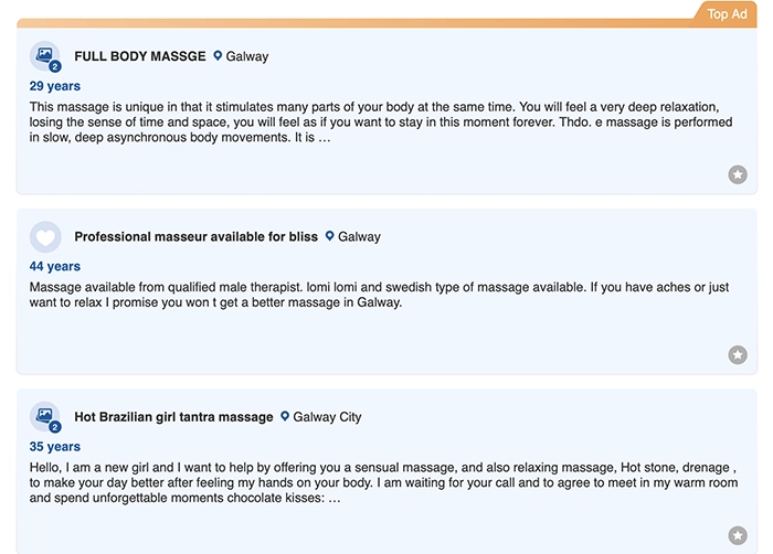 Locanto massage ads for Galway
