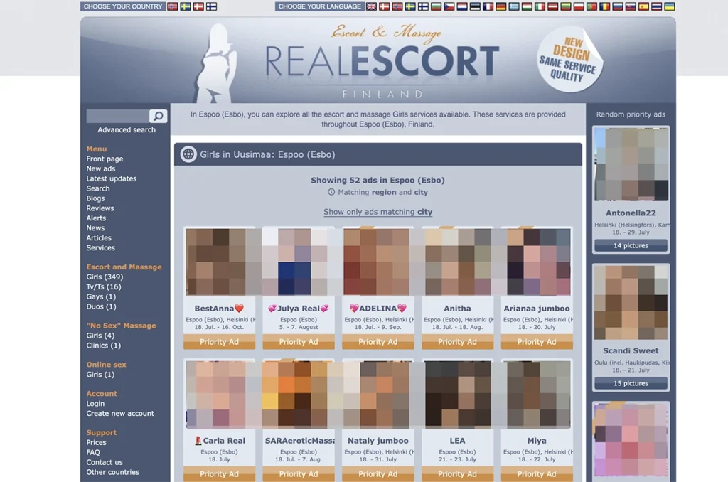 Real Escort FInland portal
